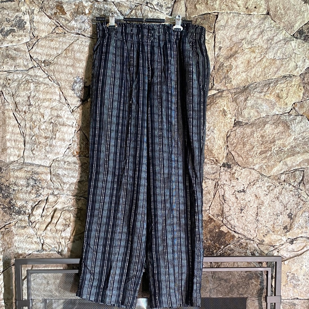 Casual linen striped pants - Sz L